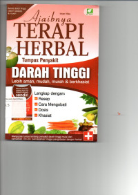 Ajaibnya Terapi Herbal Tumpas Penyakit darah Tinggi